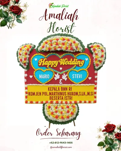 Karangan Papan Bunga Pernikahan di Tayando Langgiar